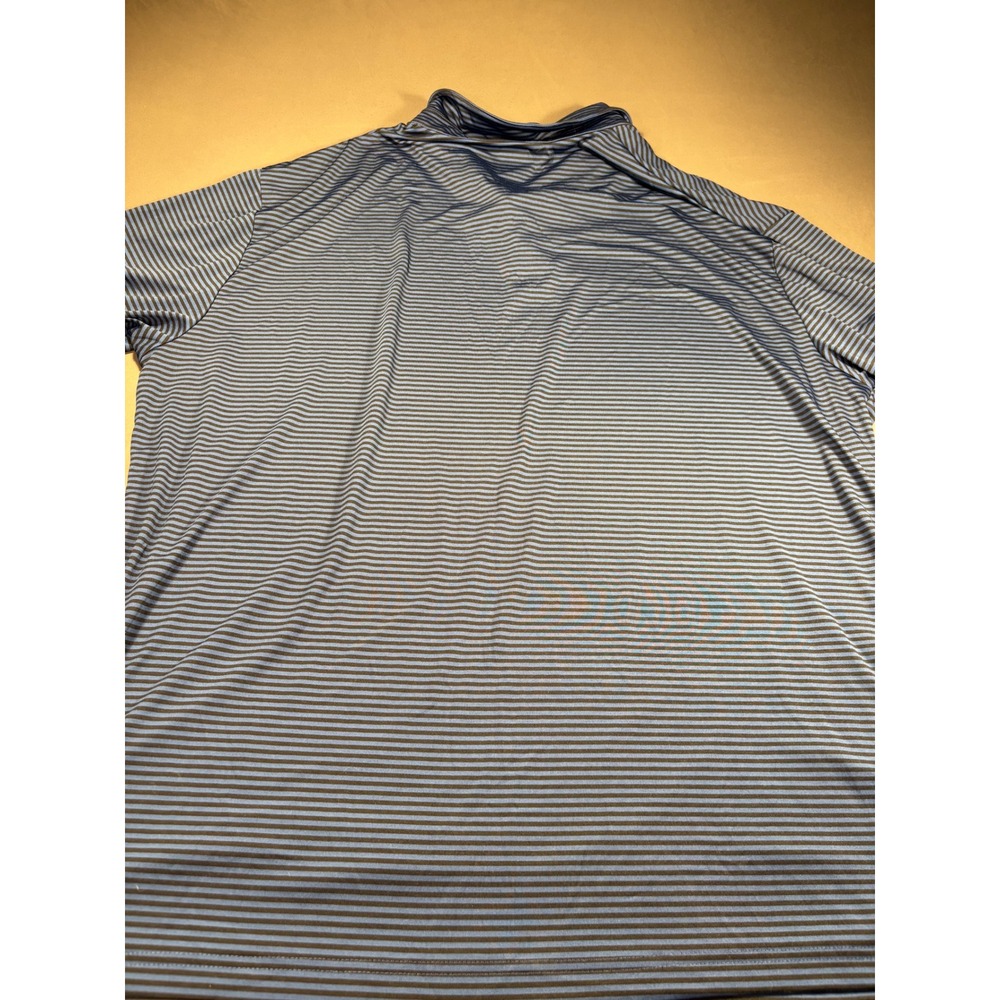 Pro‎ Tour Coolplay Mens 3X Polo Shirt Blue Black Striped Short Sleeve Golf Top - Picture 3 of 7